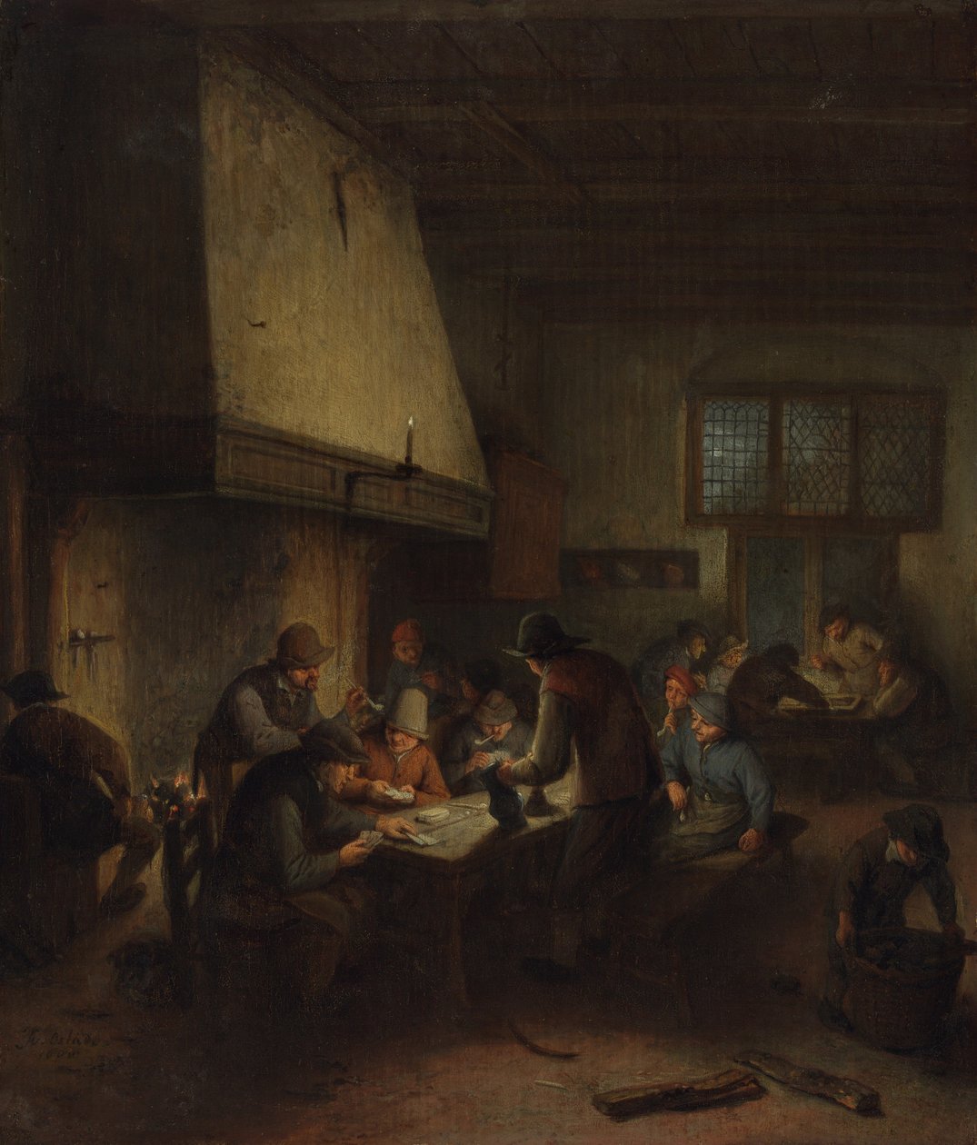Tavernakohtaus, 1660-luvun alku. tekijältä Adriaen van Ostade