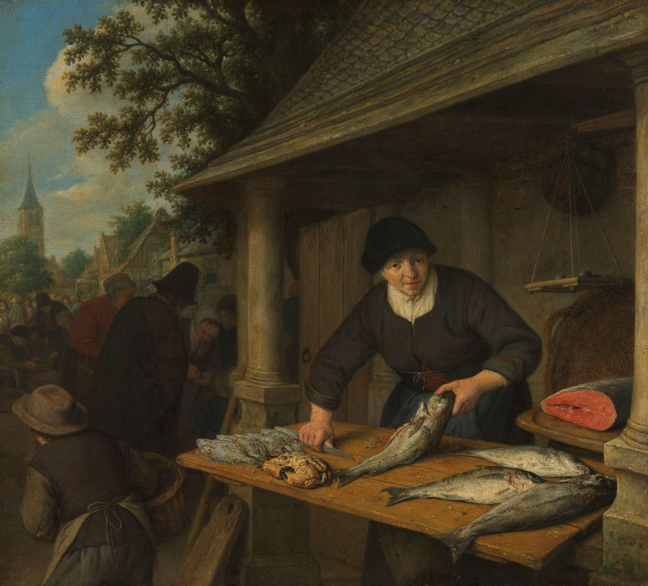 The Fishwifefinnish tekijältä Adriaen van Ostade