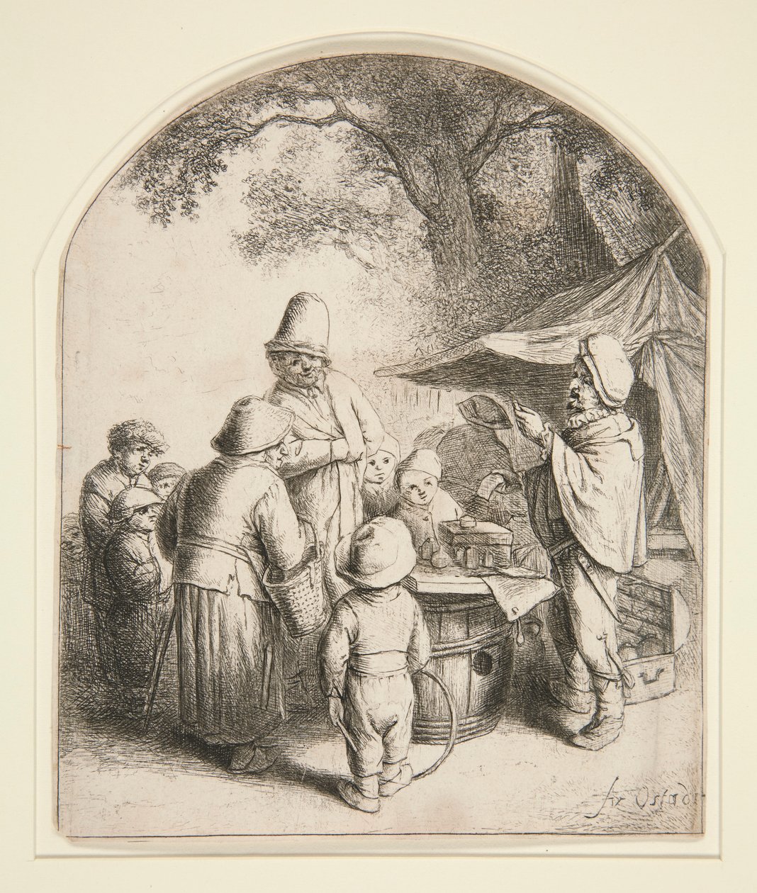 Quacksalver tekijältä Adriaen van Ostade