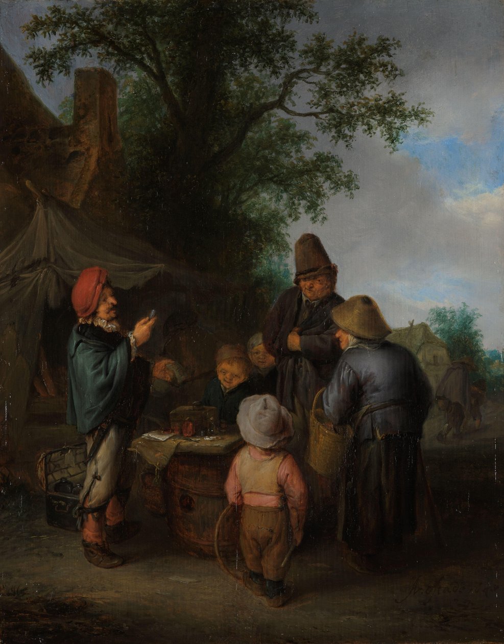 Quacksalver tekijältä Adriaen van Ostade