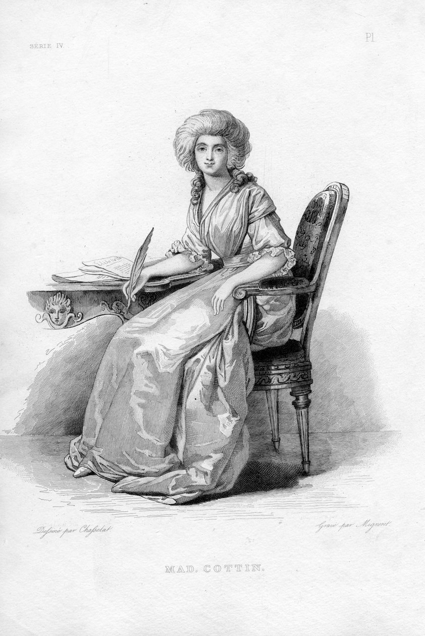 Sophie Cottinin muotokuva (1770-1807) tekijältä Adrien Jacques Antoine Migneret