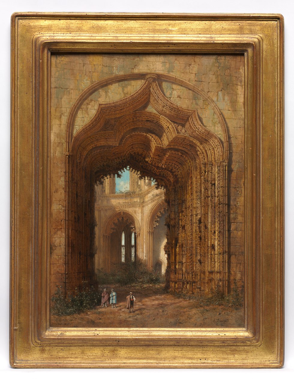 Raunioitu kirkko, n. 1840. tekijältä Adrien Dauzats