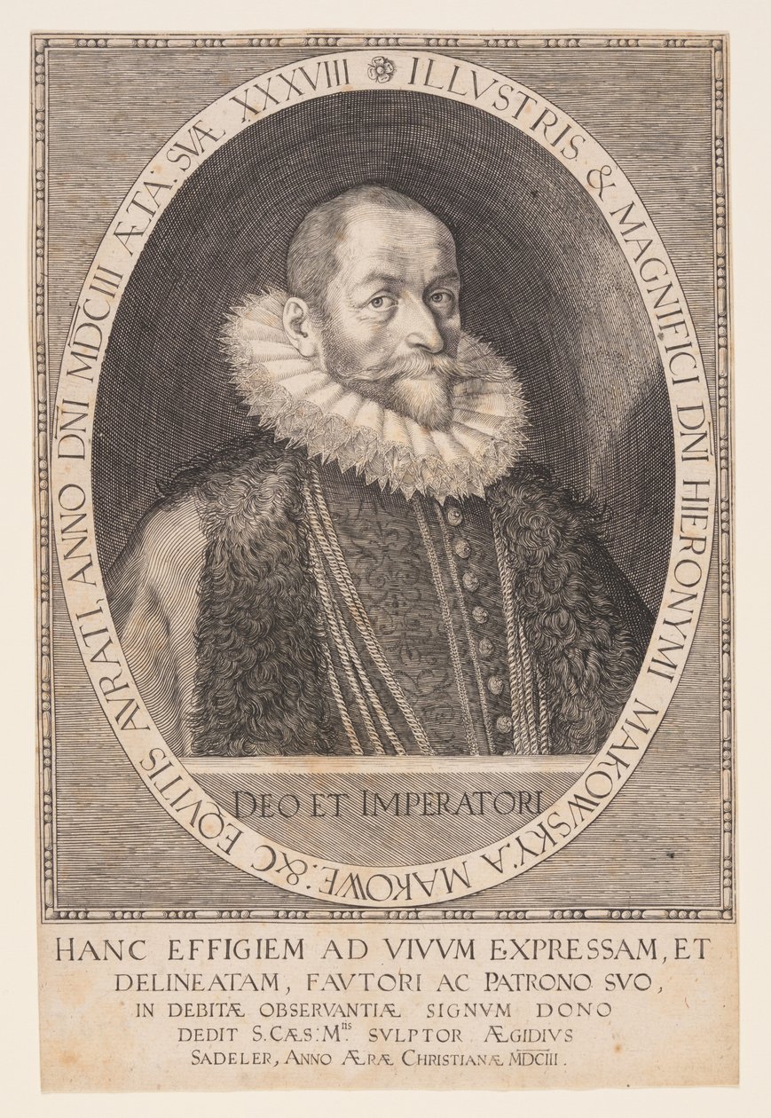 Hieronymus Makofsky, kamreeri tekijältä Aegidius Sadeler II