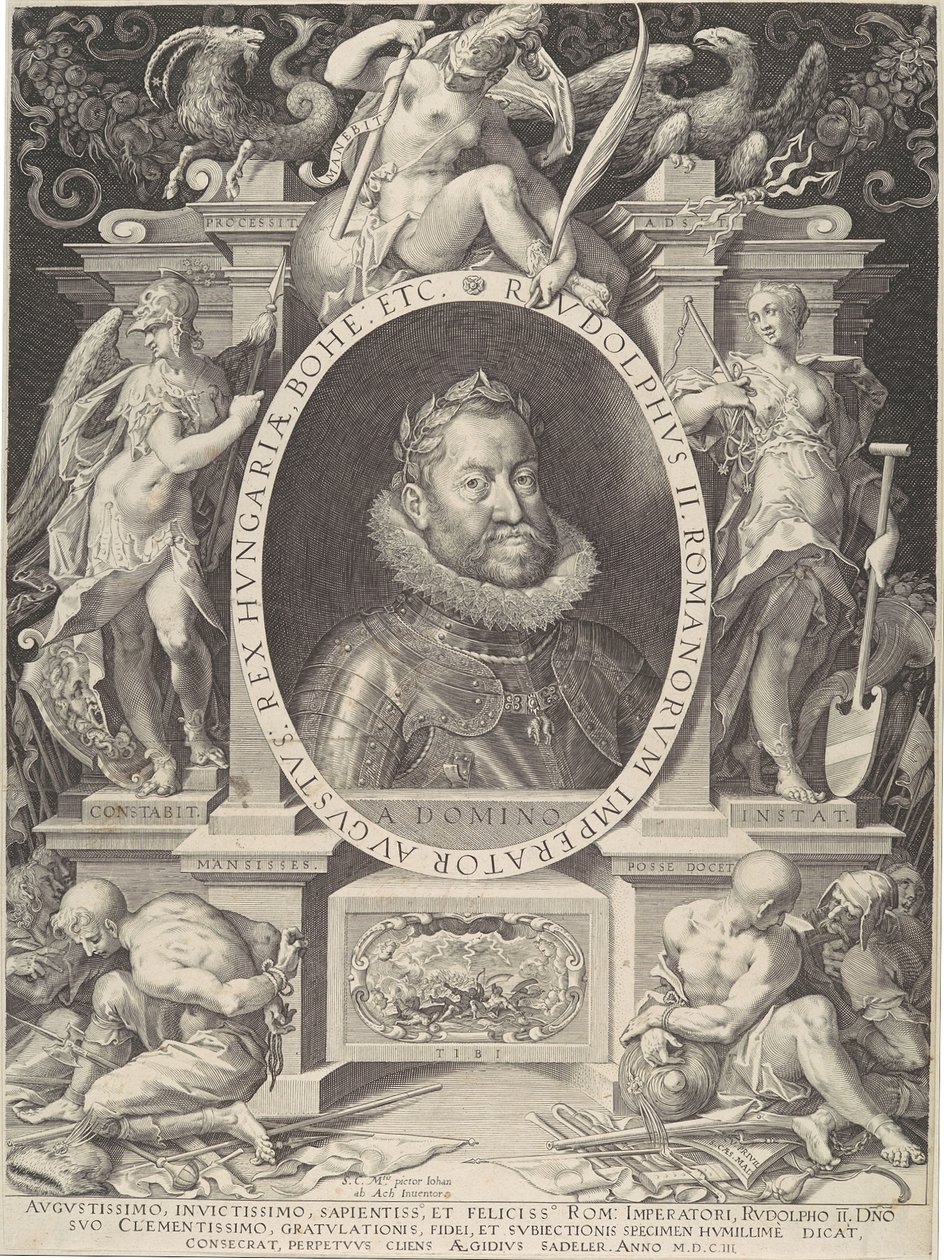 Rudolf II:n muotokuva, 1603. tekijältä Aegidius Sadeler II