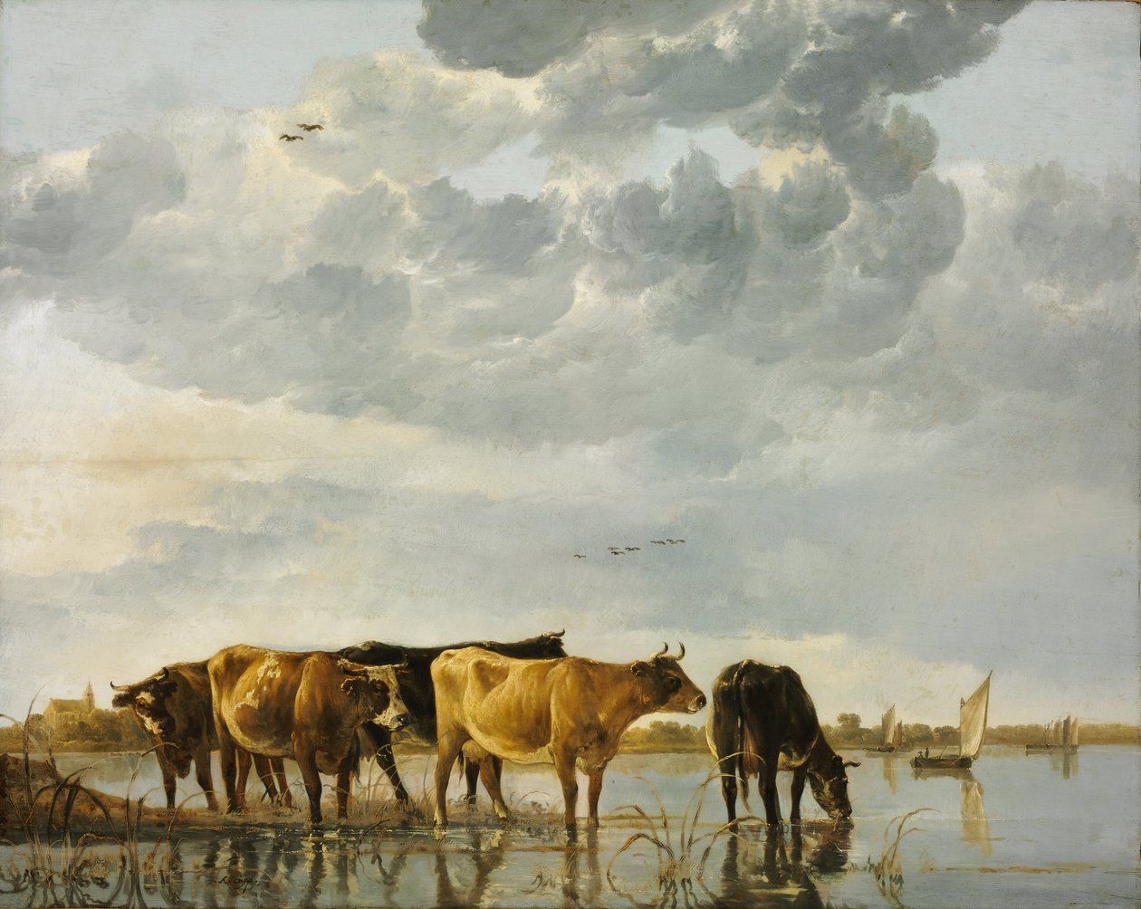 Lehmät joessa tekijältä Aelbert Cuyp