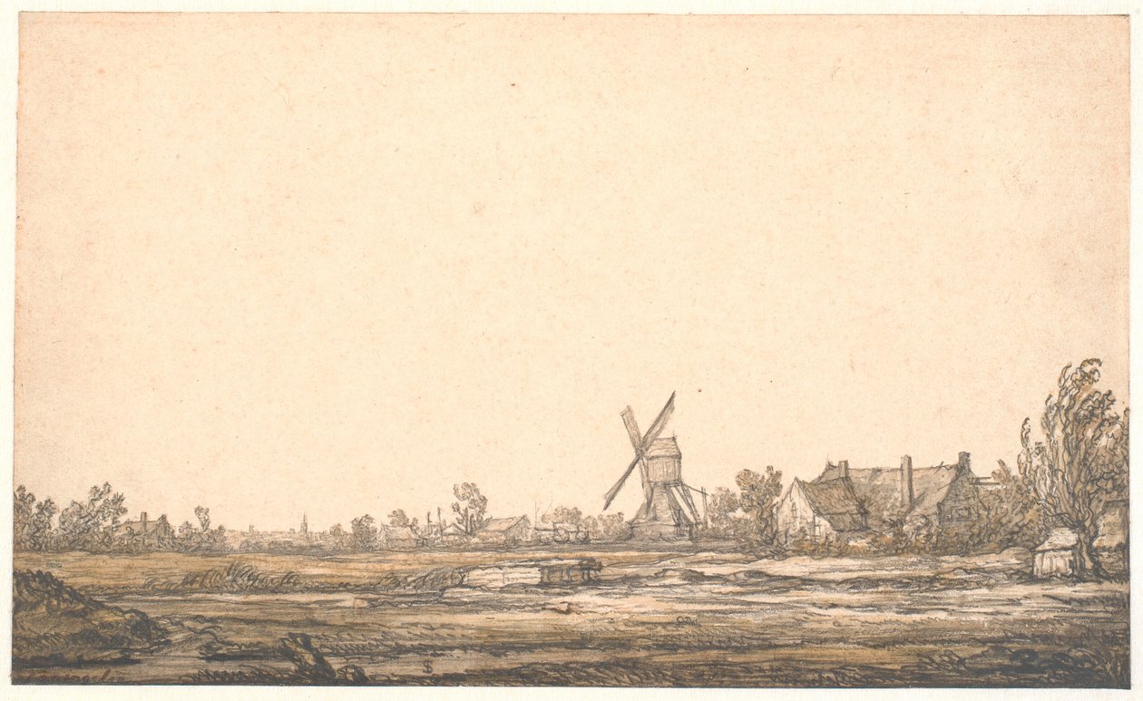 Maisema myllyllä tekijältä Aelbert Cuyp