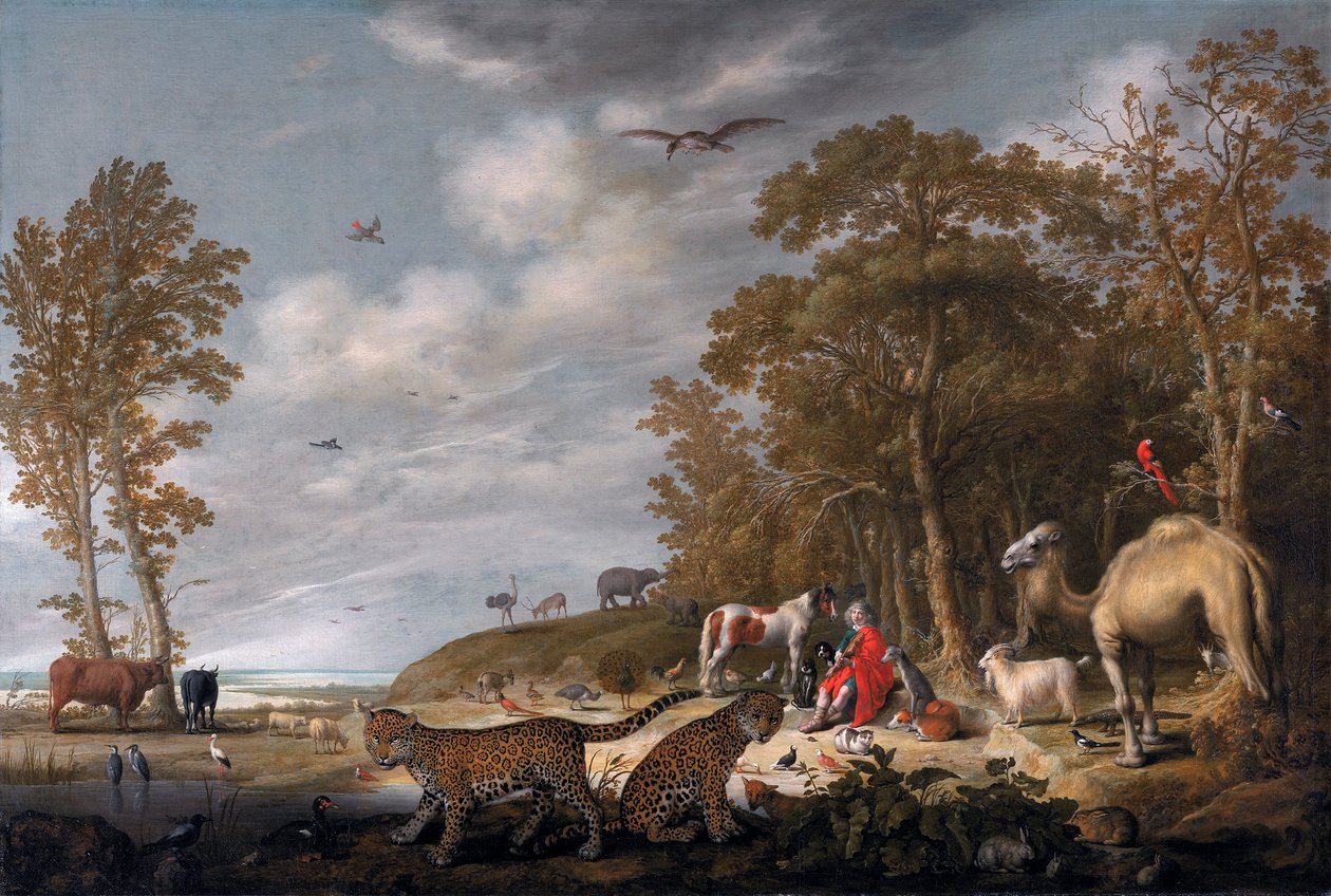 Orfeus soittaa eläimille tekijältä Aelbert Cuyp