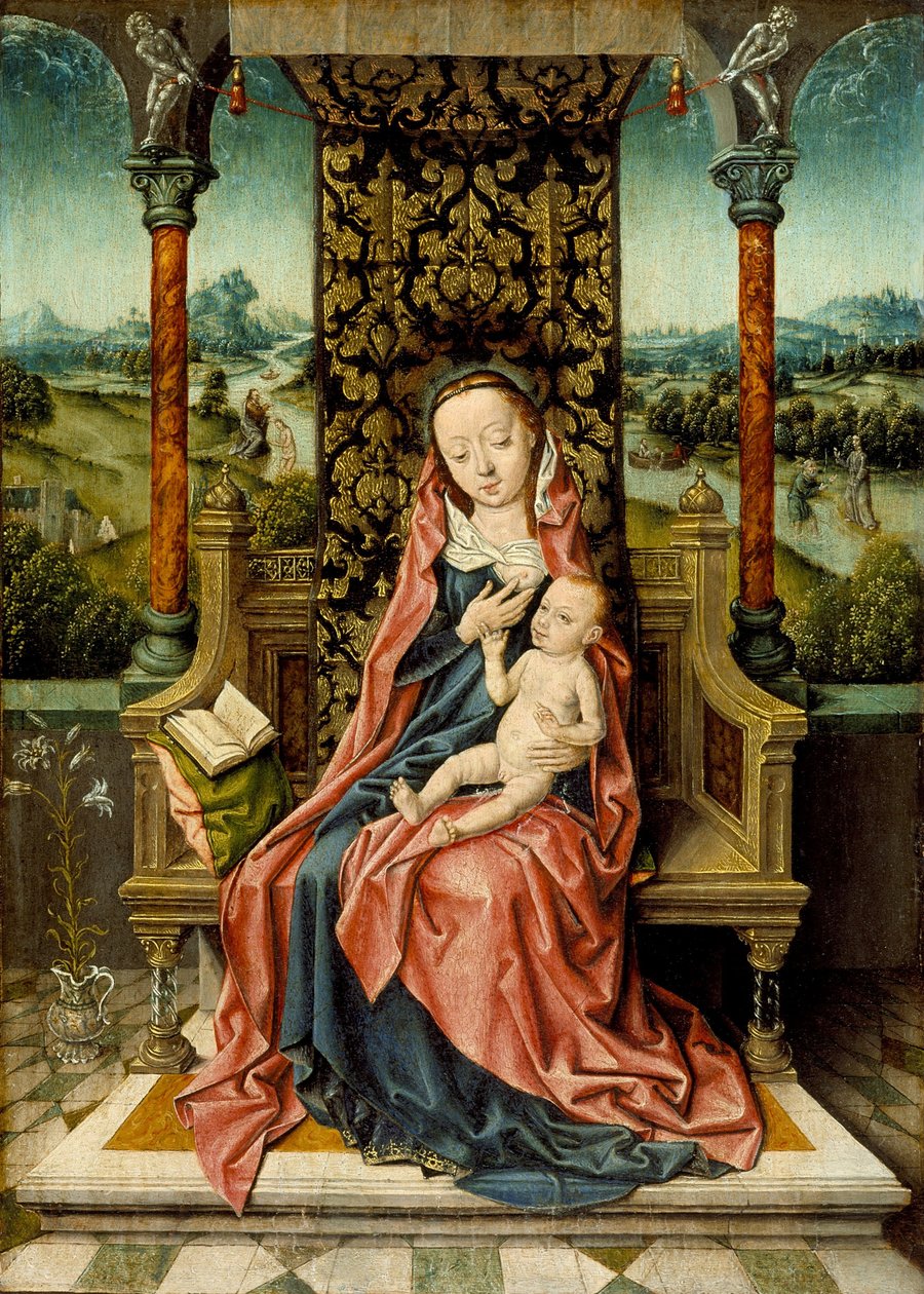 Madonna ja lapsi Enthroned, n. 1510 tekijältä Aelbrecht Bouts