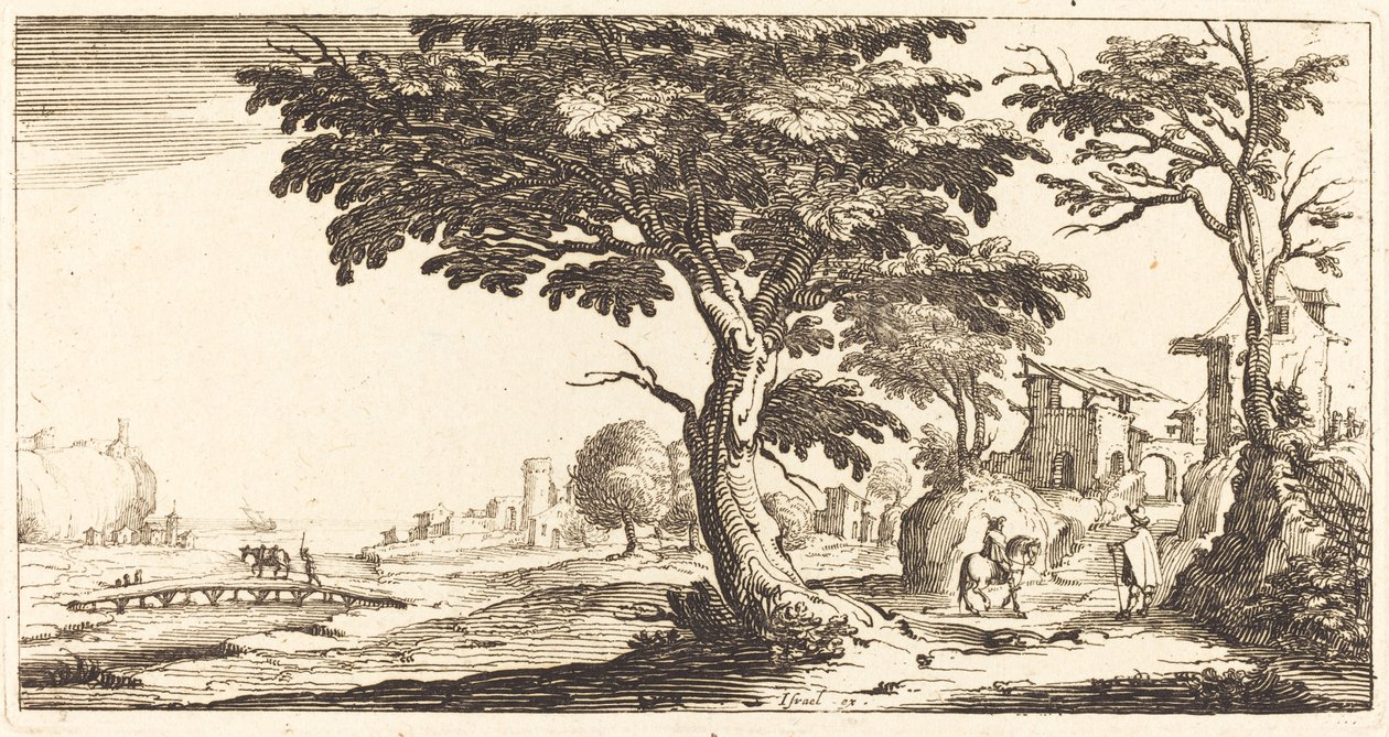 Maisema tekijältä After Jacques Callot