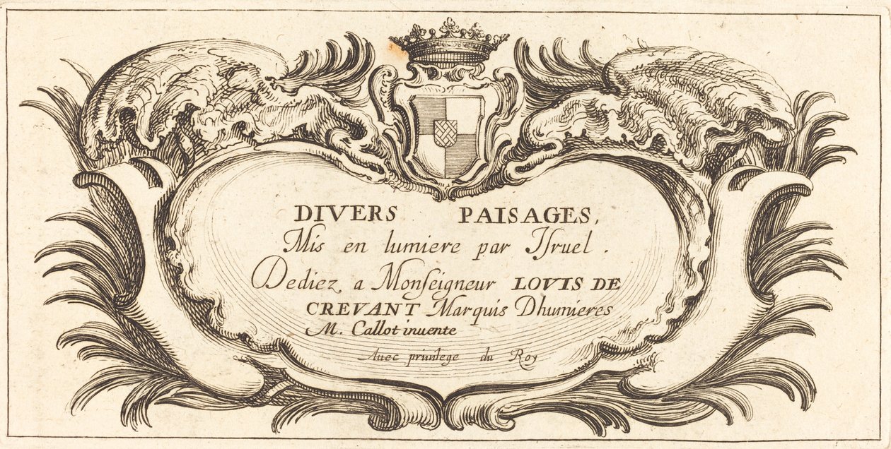 Otsikko "Eri maisemat" tekijältä After Jacques Callot
