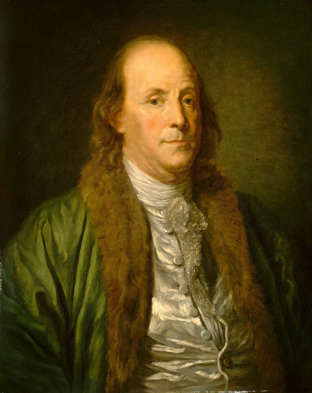 Benjamin Franklin, Jean-Baptiste Greuzen mukaan. tekijältä After Jean Baptiste Greuze