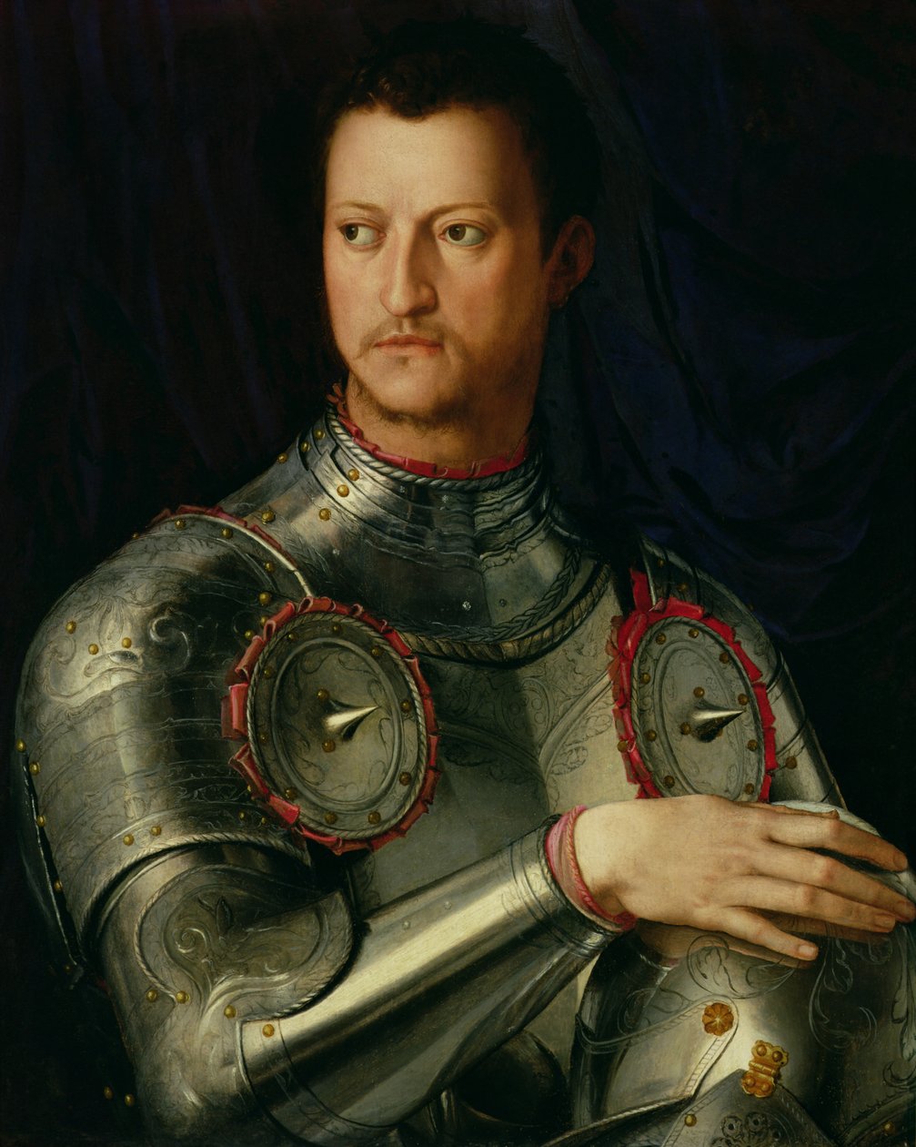 Cosimo I:n (1519-74) de Medicin muotokuva (tempera taulussa) tekijältä Agnolo Bronzino