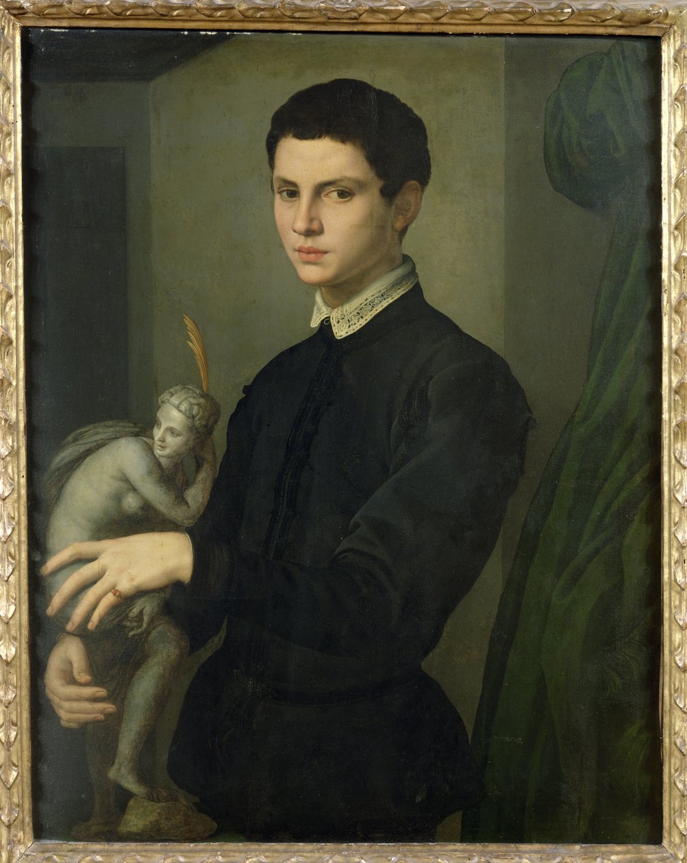 Kuvanveistäjän muotokuva, mahdollisesti Baccio Bandinelli (1493-1560) tekijältä Agnolo Bronzino