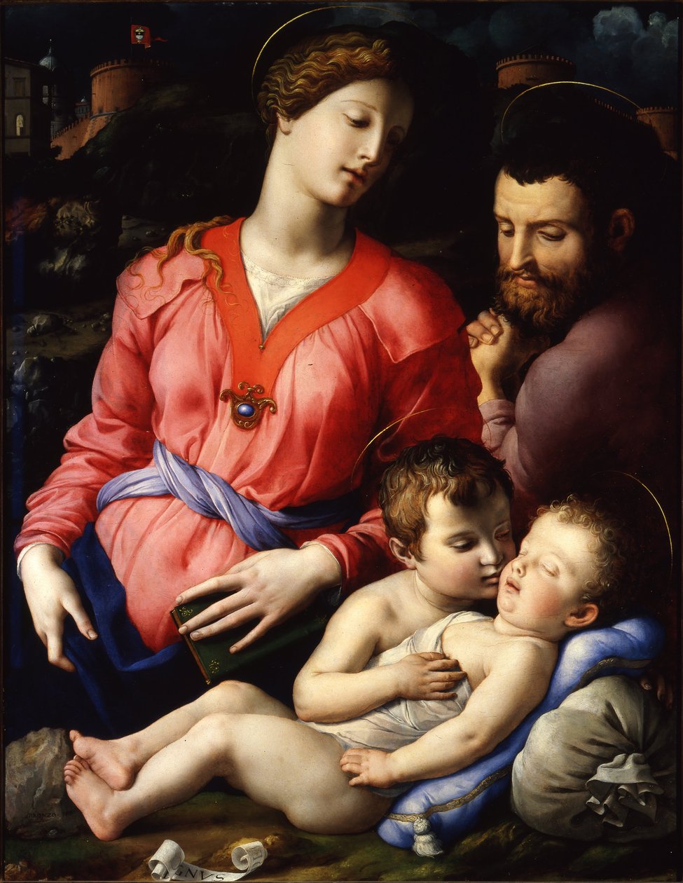 Pyhä perhe, noin 1540 tekijältä Agnolo Bronzino