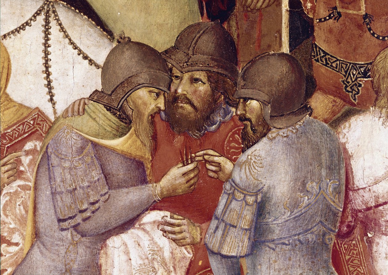 Ristiinnaulitseminen, yksityiskohta (tempera paneelissa tekijältä Agnolo Gaddi