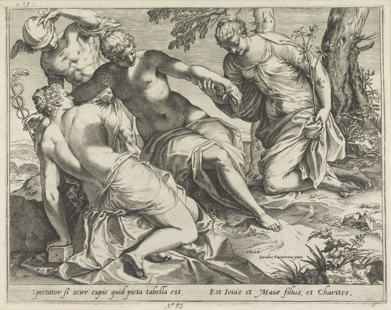 Merkurius ja armot tekijältä Agostino Carracci