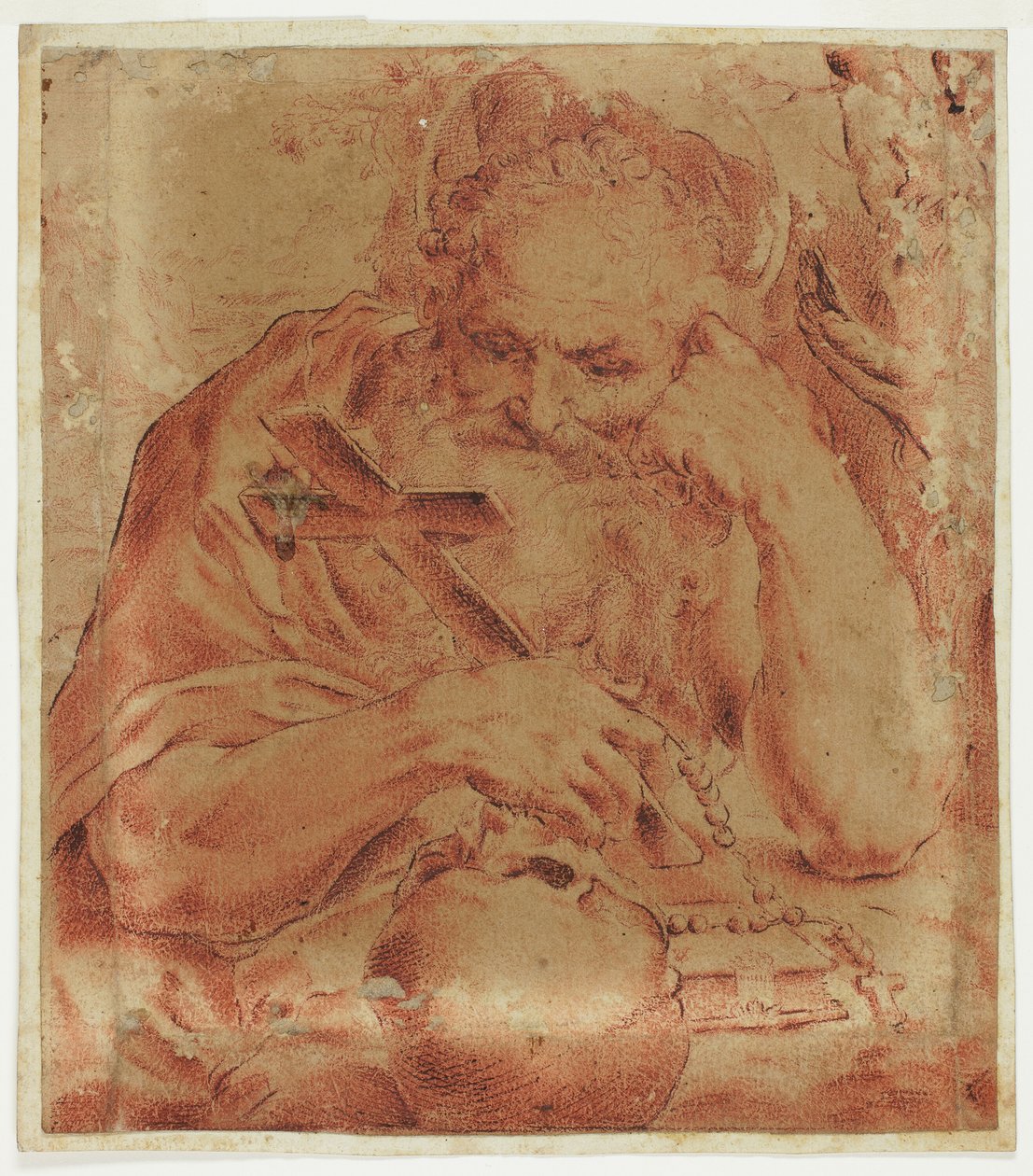 Pyhä Jerome tekijältä Agostino Carracci