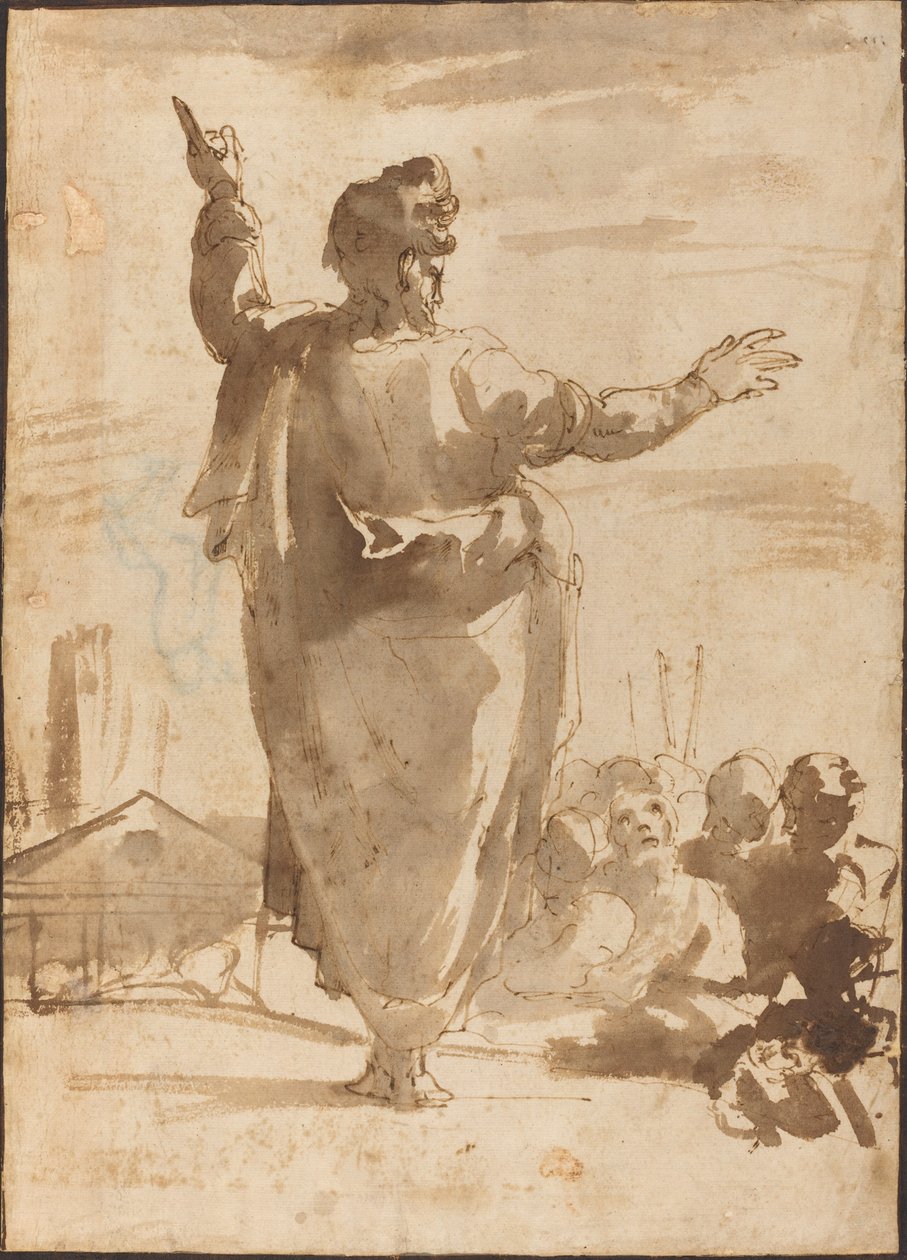 Pyhä Paavali saarnaamassa tekijältä Agostino Carracci