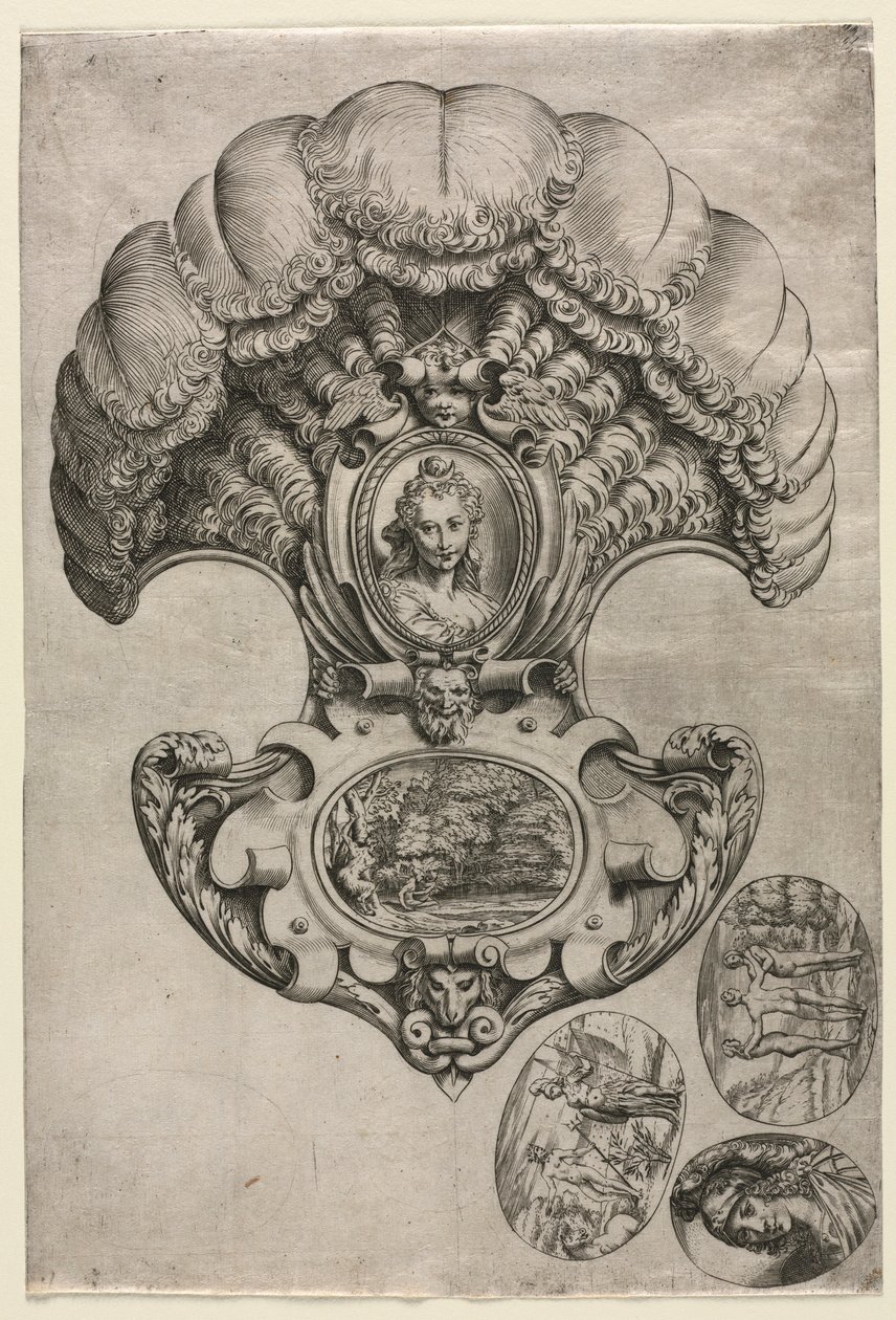 Fan LEventail , c. 1589-1595. tekijältä Agostino Carracci