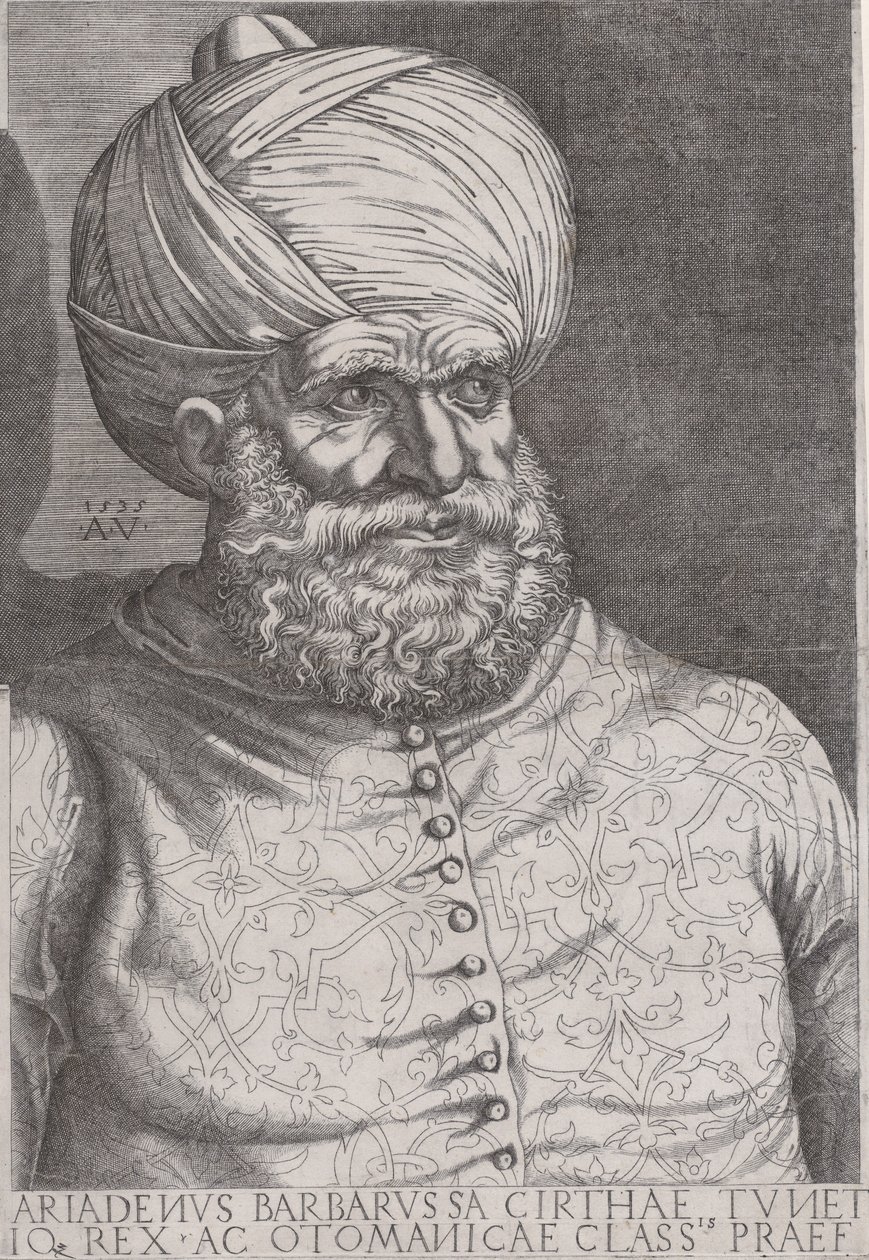 Muotokuva Barbarossasta, 1535. tekijältä Agostino Veneziano