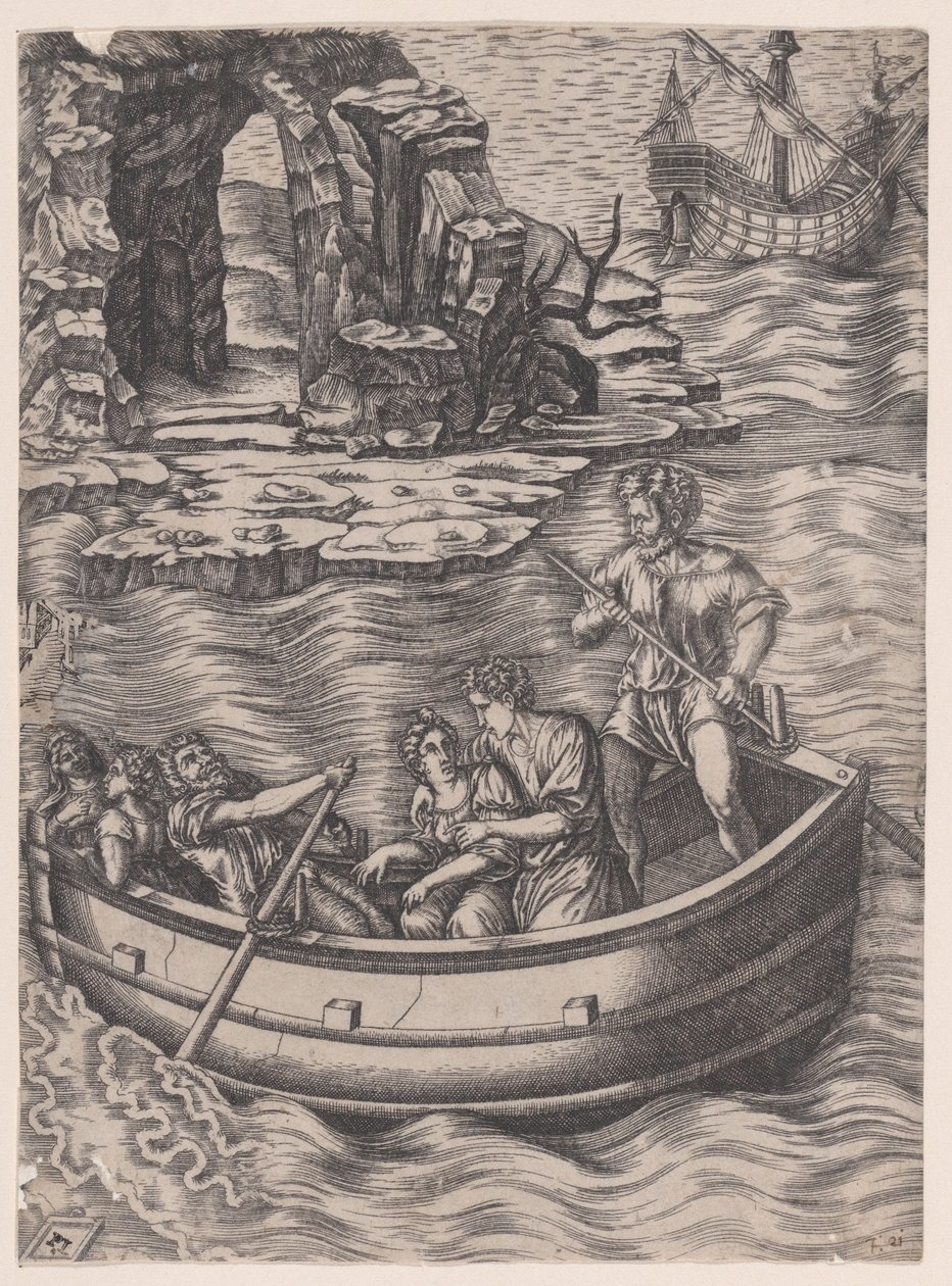 The Bark, n. 1514-36. tekijältä Agostino Veneziano