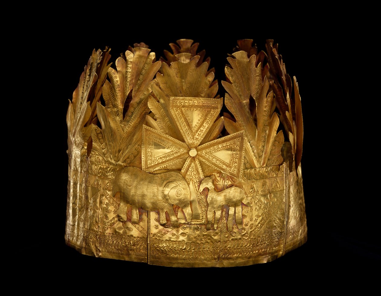 Kruunu, Ghana Togo, n. 1900-50 (kulta) tekijältä Akan School