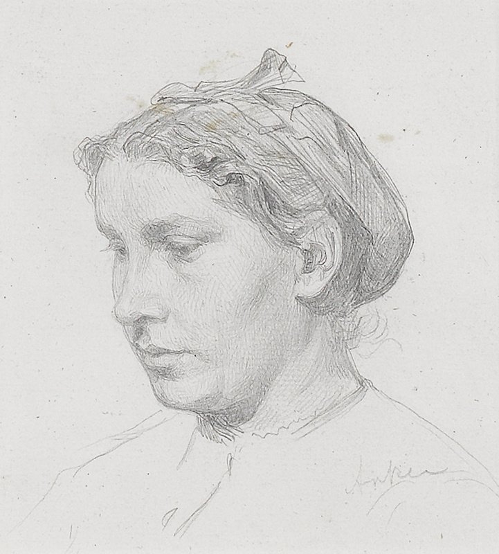 Porträt einer Frau tekijältä Albert Anker