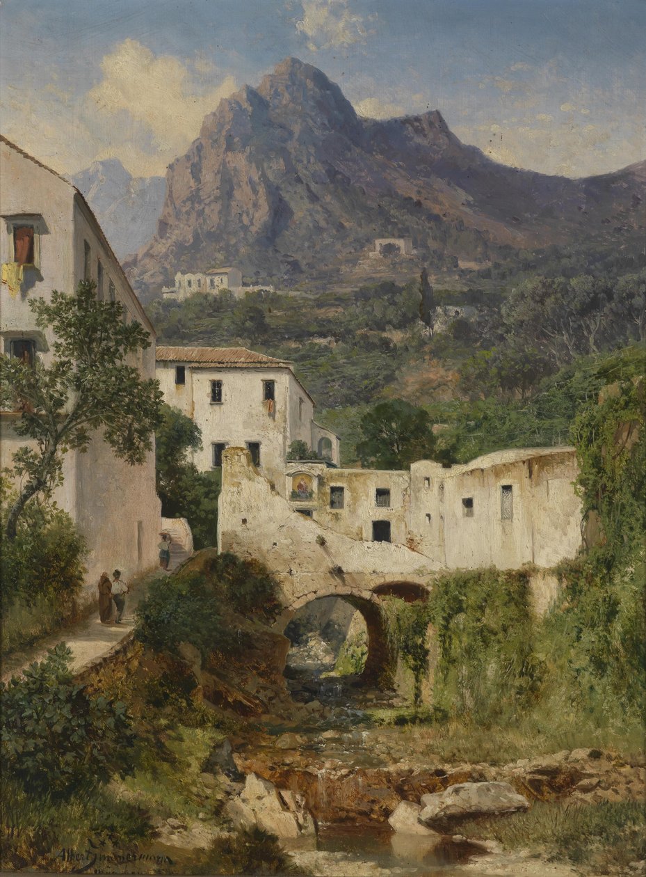 Mühltal bei Amalfi tekijältä Albert August Zimmermann