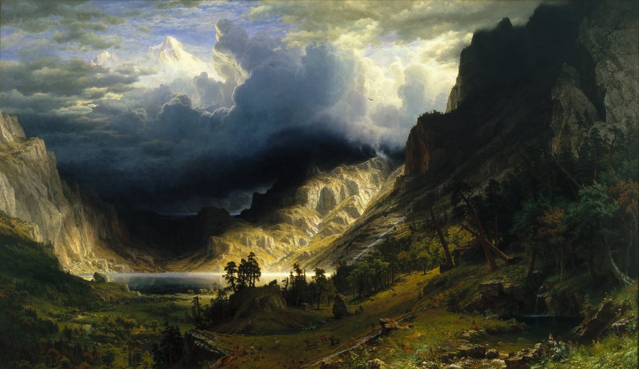 Myrsky Kalliovuorilla, Rosalie -vuori tekijältä Albert Bierstadt