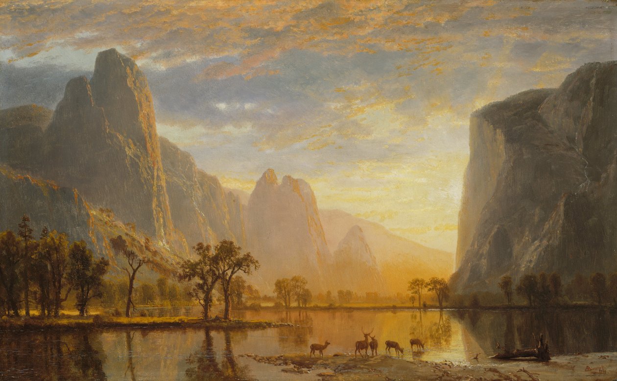 Yosemiten laakso tekijältä Albert Bierstadt