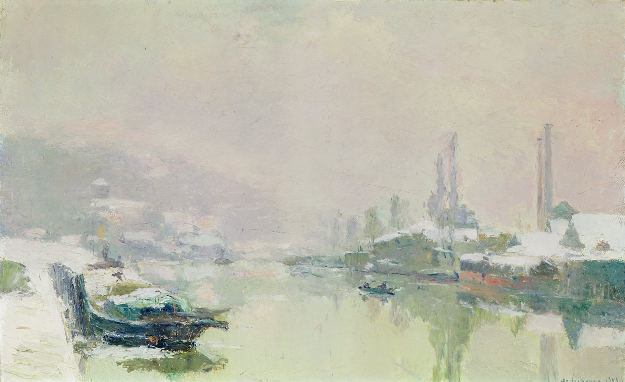 Ile Lacroix lumen alla, 1893 tekijältä Albert Charles Lebourg