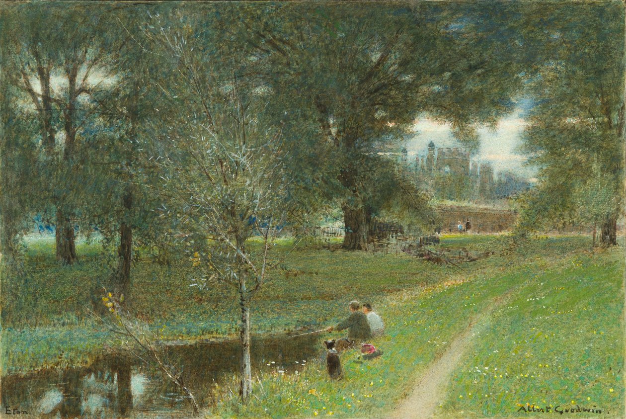 Eton, 1907 (wc ja rungon väri paperilla) tekijältä Albert Goodwin