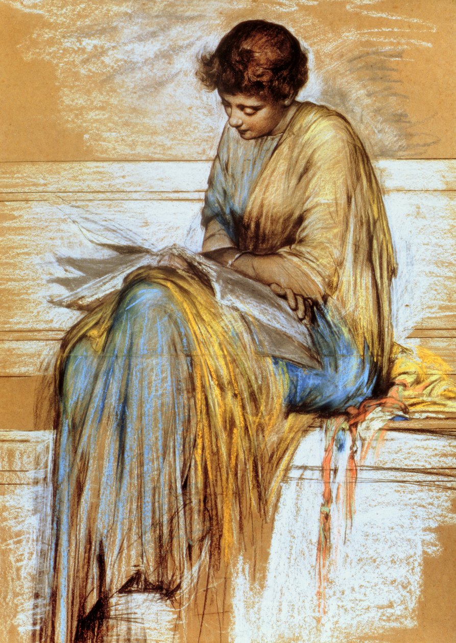 Naishahmotutkimus (pastelli paperille) tekijältä Albert Joseph Moore
