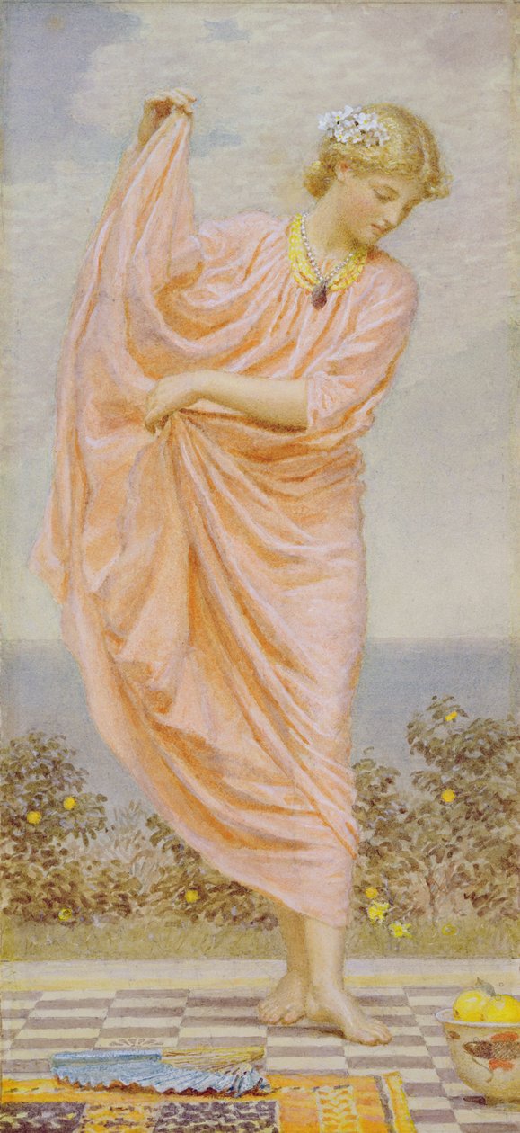 Appelsiinit, 1885 (wc ja guassi paperilla) tekijältä Albert Joseph Moore