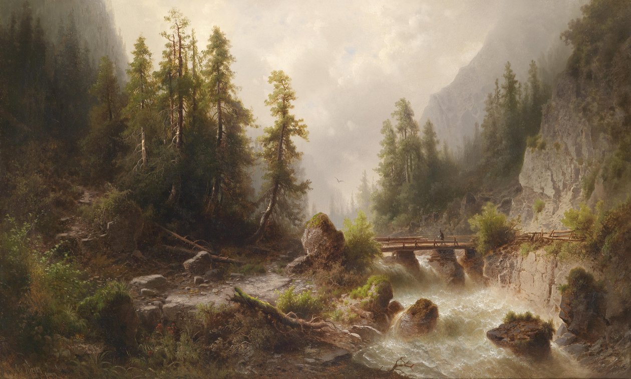 Gebirgsbach tekijältä Albert Rieger
