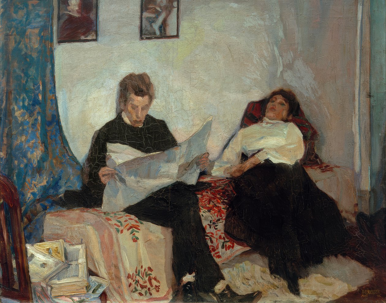 Th. Heuss im Atelier / Gem. v. A. Weisgerber tekijältä Albert Weisgerber