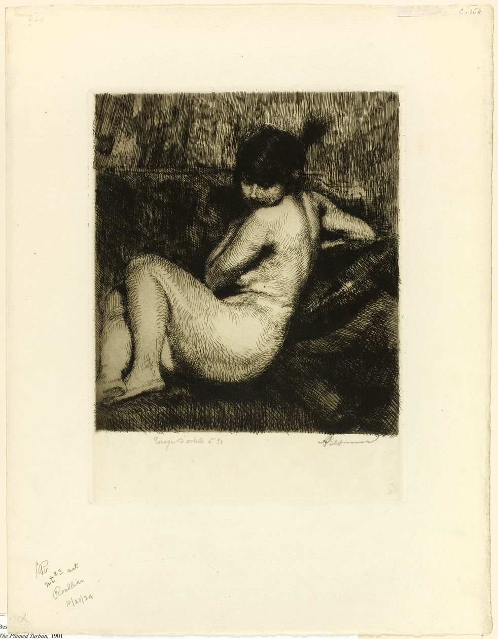 Plumed turbaani tekijältä Albert Besnard