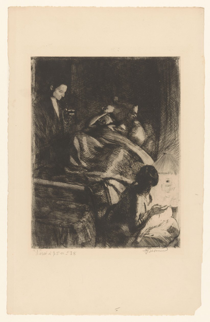 Nainen synnytyksessä tekijältä Albert Besnard