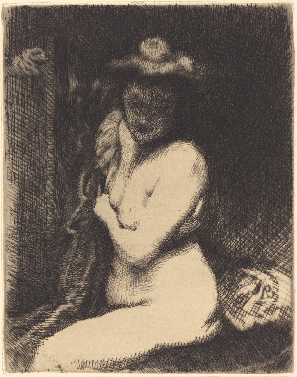 Nainen WC:ssä (La toilette) tekijältä Albert Besnard