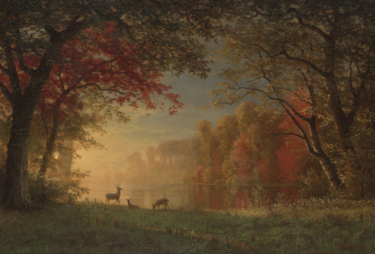 Intialainen auringonlasku: 1880-90. tekijältä Albert Bierstadt