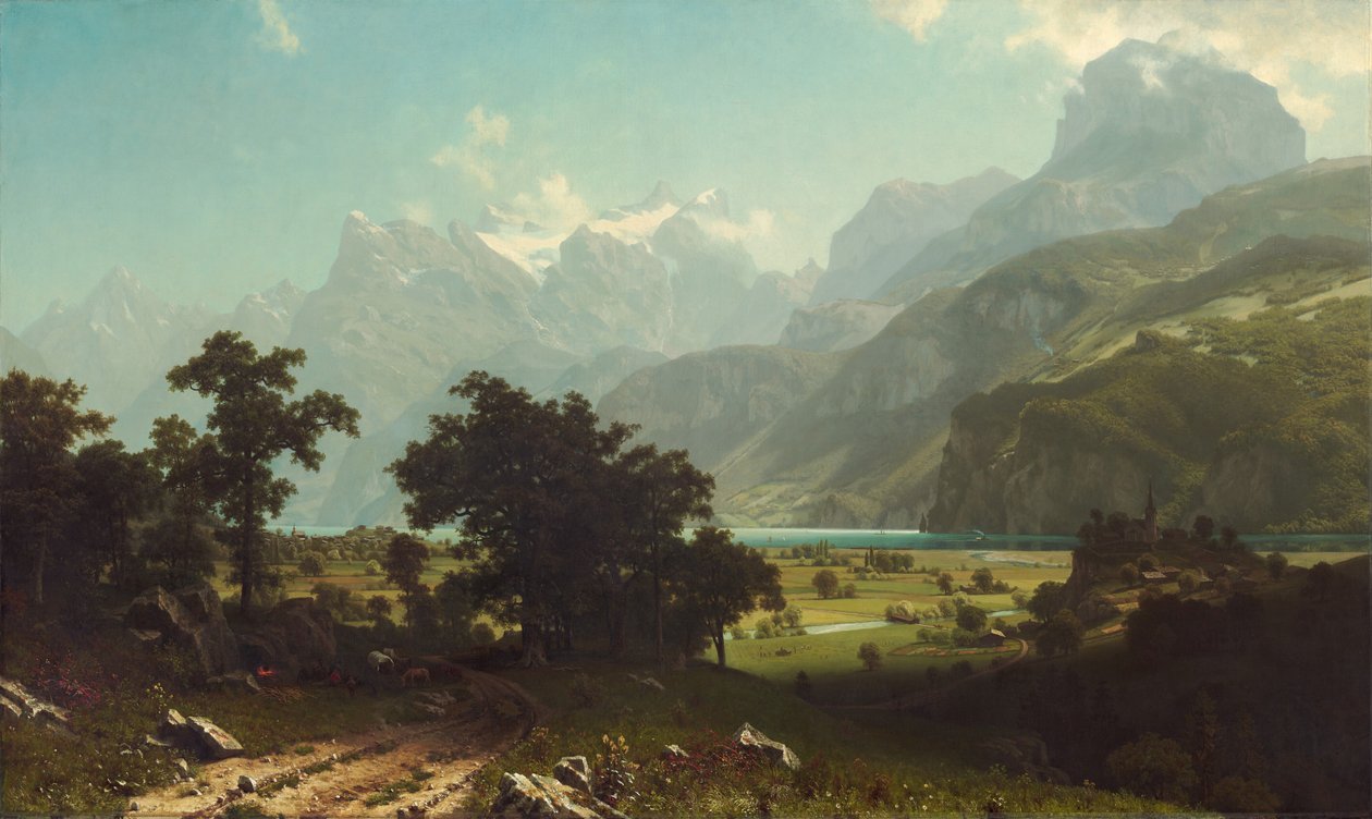 Luzernjärvi, 1858. tekijältä Albert Bierstadt