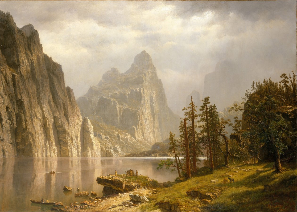 Merced-joki, Yosemiten laakso tekijältä Albert Bierstadt
