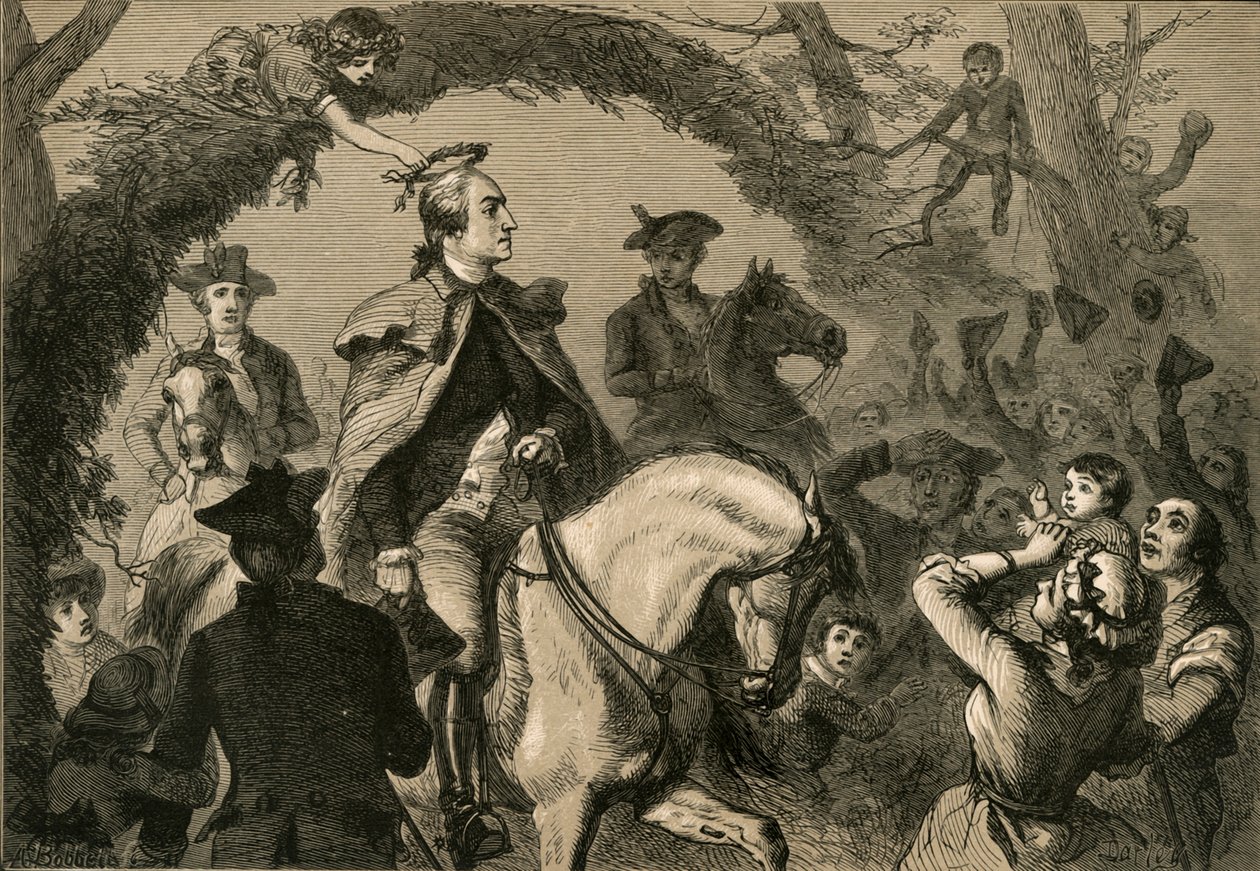 Angelica Peale Crowning Washington, 1877. tekijältä Albert Bobbett