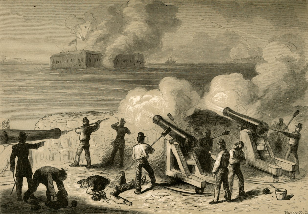 Fort Sumterin hyökkäys, 1878. tekijältä Albert Bobbett