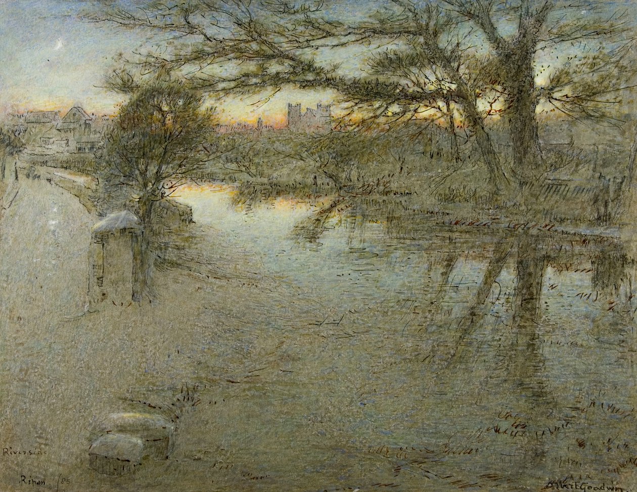 Riverside, Ripon tekijältä Albert Goodwin