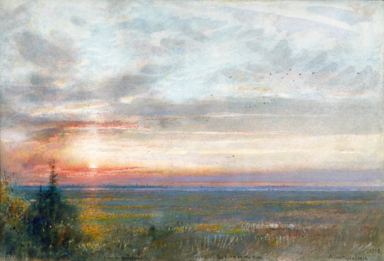 "Venetsia mantereelta", 1908 tekijältä Albert Goodwin