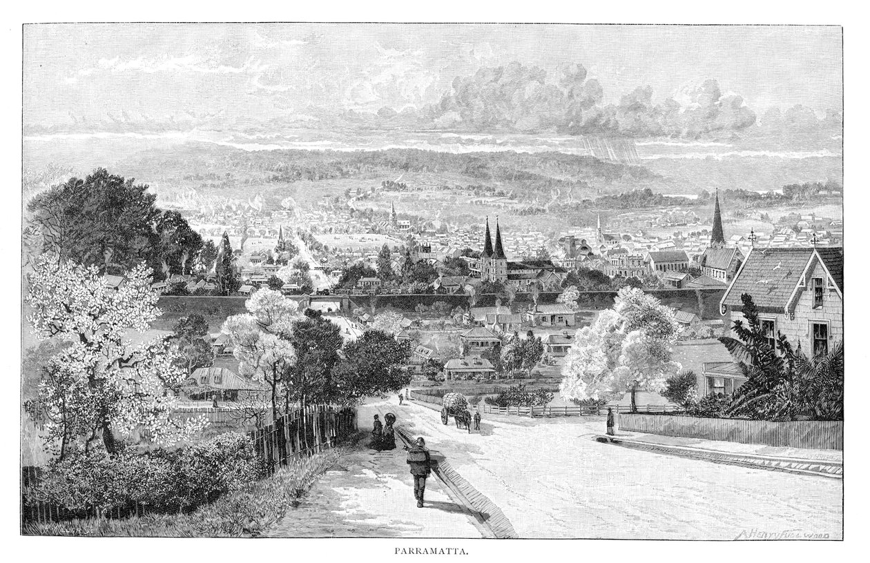 Parramatta, Uusi Etelä-Wales, Australia, 1886. tekijältä Albert Henry Fullwood