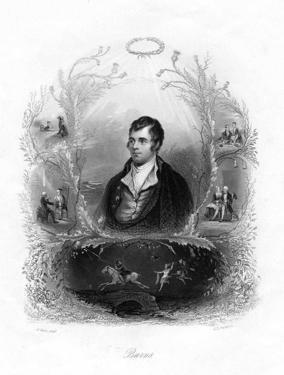 Robert Burns, skotlantilainen runoilija, 1800-luku. tekijältä Albert Henry Payne