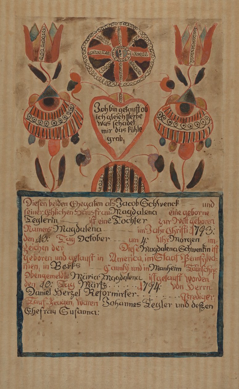 Pa. Saksalainen syntymätodistus, n. 1936. tekijältä Albert J. Levone