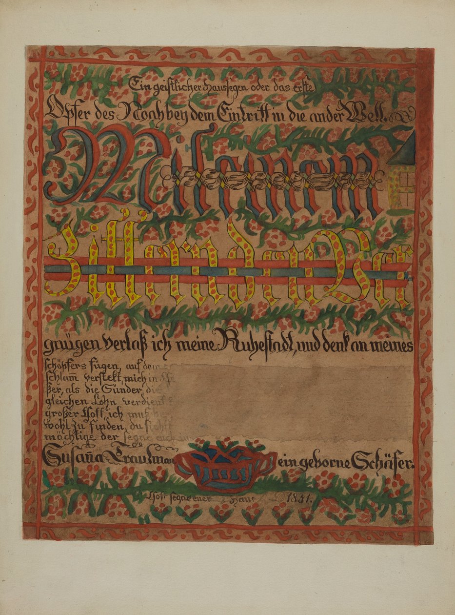 Pa. Saksalainen kuolintodistus, n. 1937. tekijältä Albert J. Levone